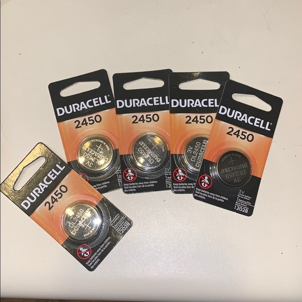 5 Pack Duracell 2450 3V Lithium Batteries